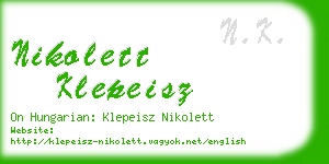 nikolett klepeisz business card